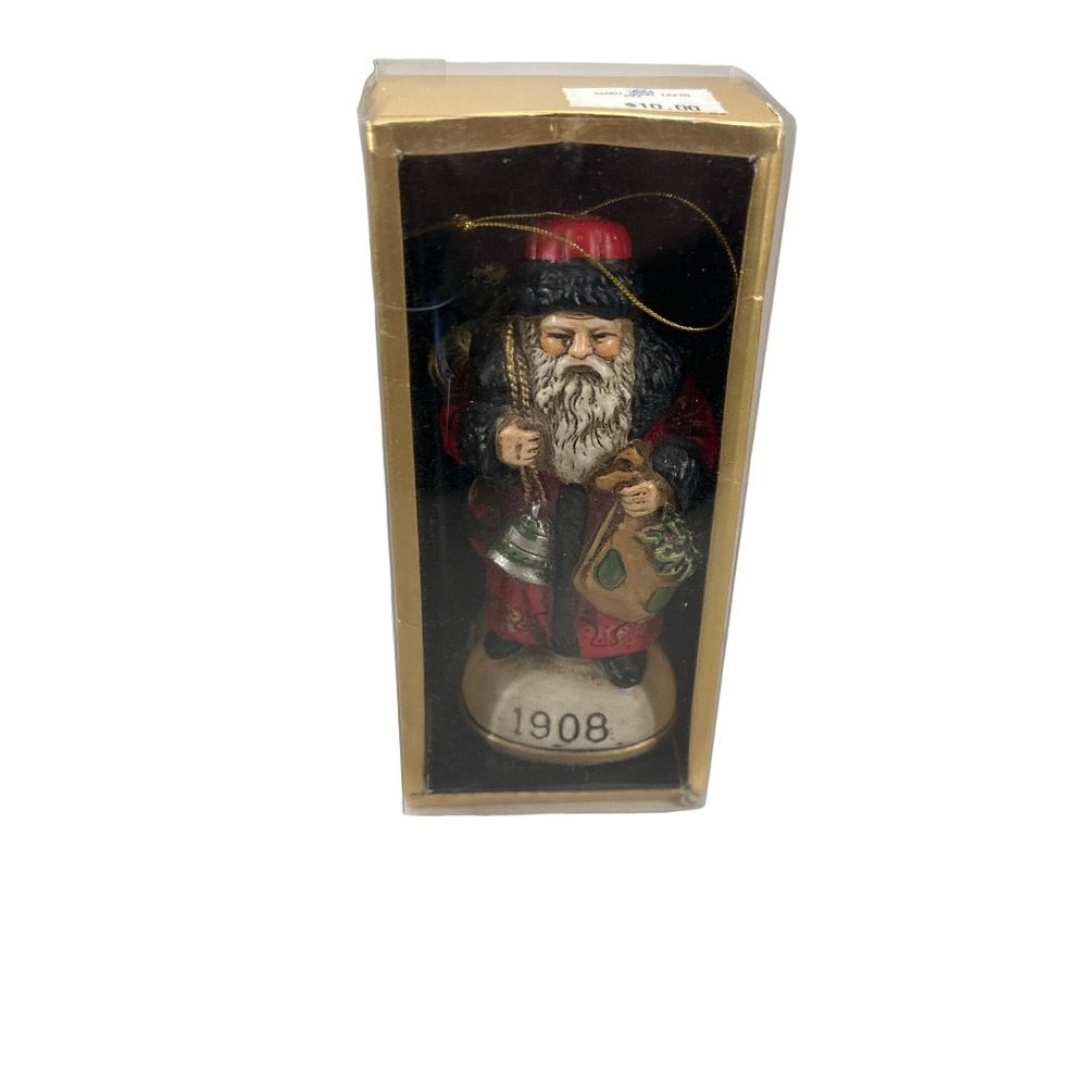 Vintage Christmas Reproductions Memories Of Santa Ornament 1908 Preowned In Box
